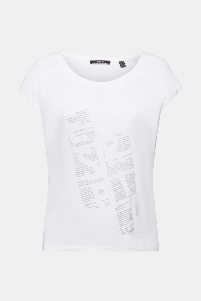 Koszulka z nadrukiem na przodzie, LENZING™ ECOVERO™, WHITE, detail image number 6