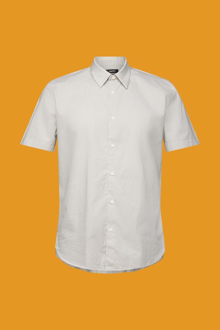 Wzorzysta koszula z krótkim rękawem, 100% bawełny, LIGHT KHAKI, detail image number 6