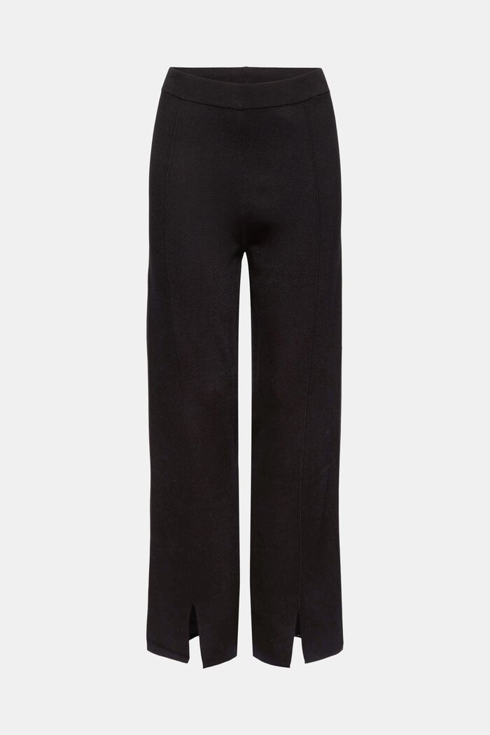 Dzianinowe spodnie z LENZING™ ECOVERO™, BLACK, detail image number 2