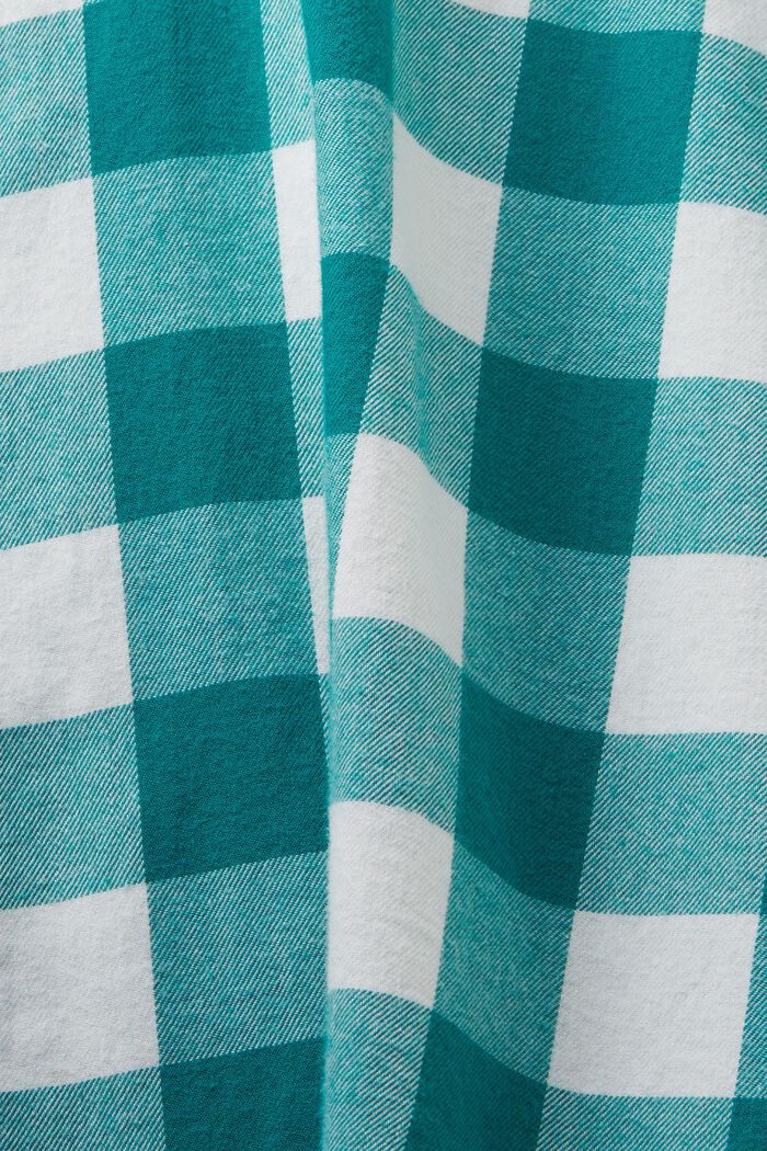 Flanelowa koszula w kratkę vichy ze zrównoważonej bawełny, EMERALD GREEN, detail image number 4