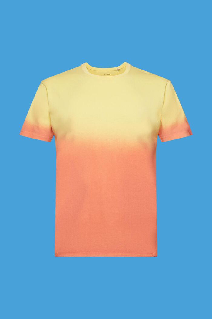 Dwukolorowy t-shirt w cieniowanym stylu, LIGHT YELLOW, detail image number 6