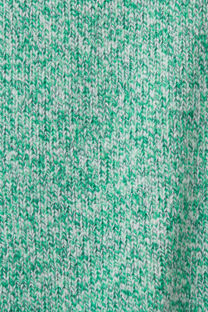 Sweter z okrągłym dekoltem, mieszanka z wełną, GREEN, detail image number 5