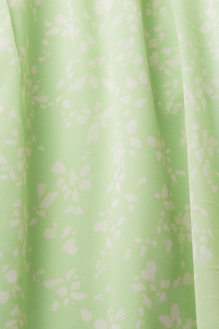 Sukienka mini z szyfonu z nadrukiem, LIGHT GREEN, detail image number 6