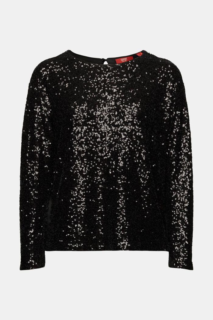 Sweter z cekinami, BLACK, detail image number 6