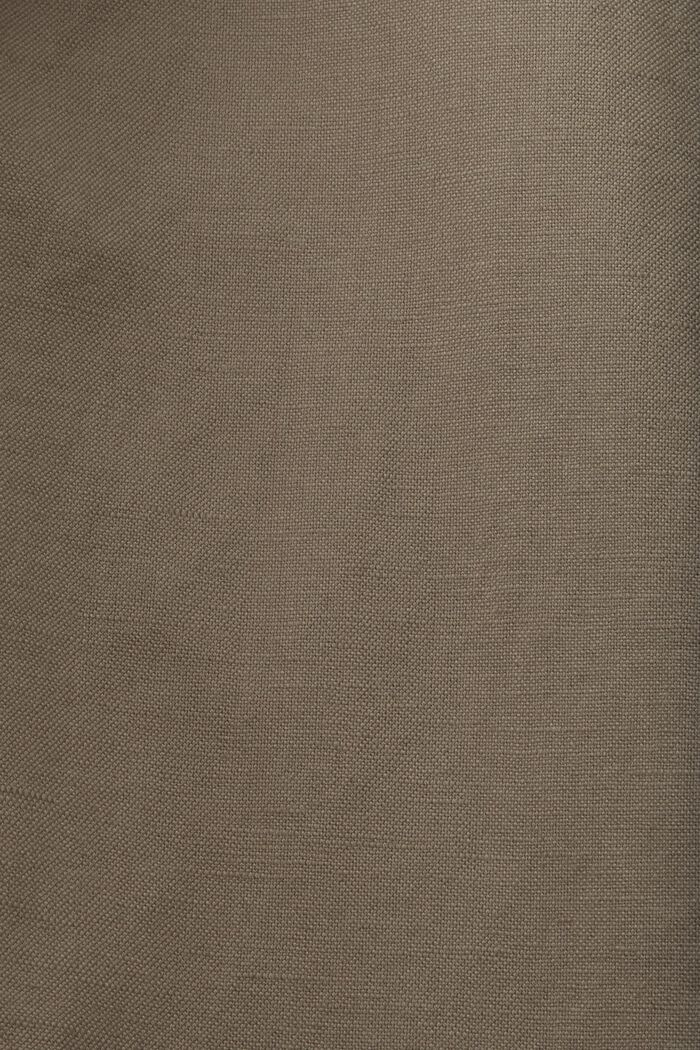 Spodnie z mieszanki bawełny i lnu, DUSTY GREEN, detail image number 7