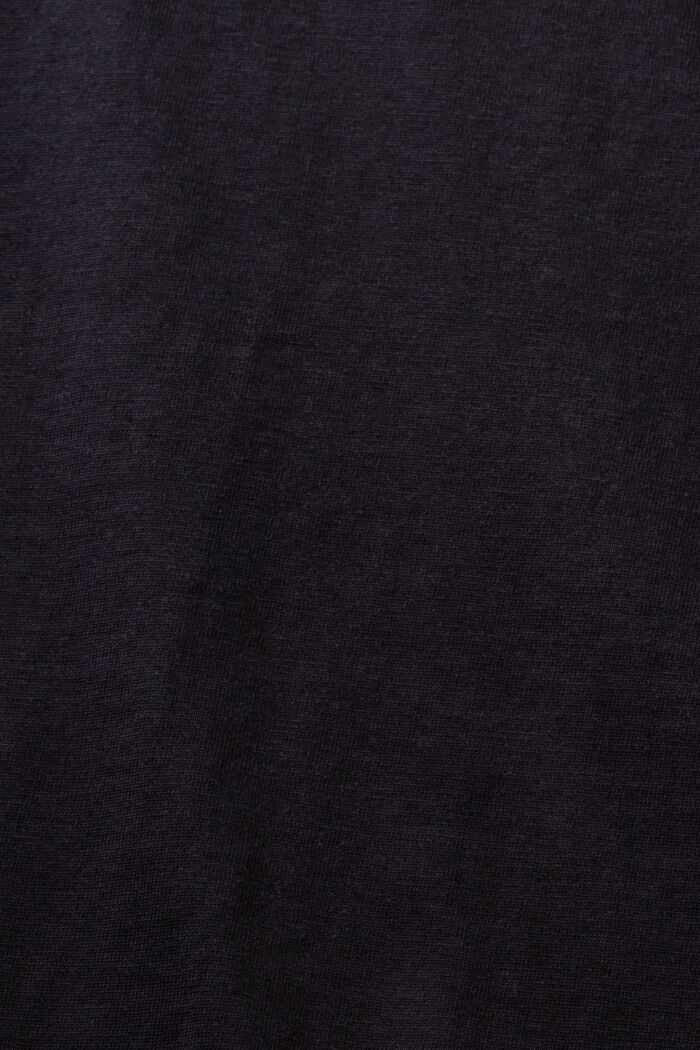 Koszulka z krótkim rękawem z okrągłym dekoltem, BLACK, detail image number 4