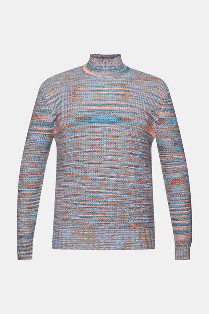 Kolorowy sweter z golfem