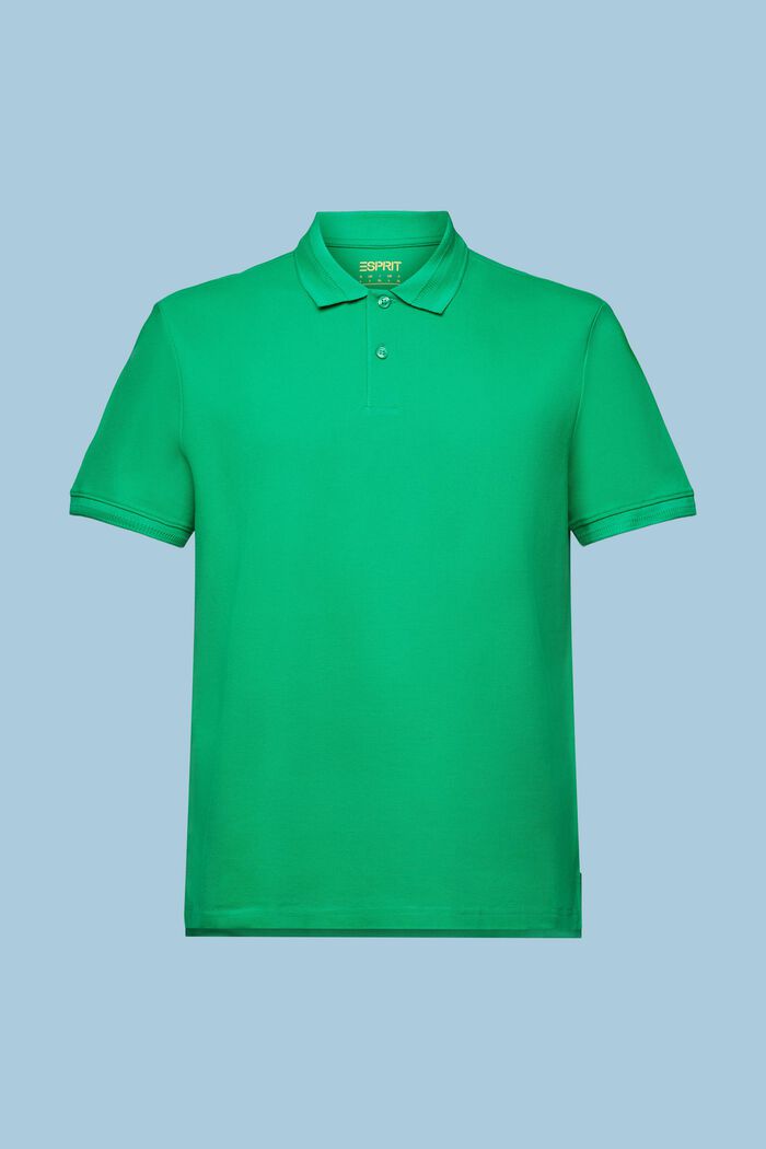 Koszulka polo z piki bawełnianej, GREEN, detail image number 5