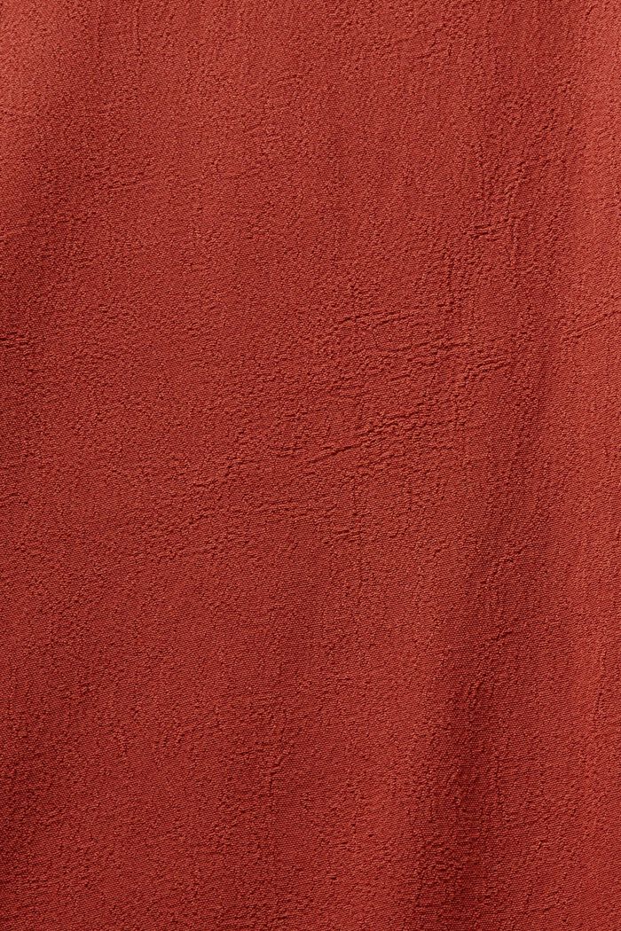 Bluzka basic z dekoltem w serek, RUST BROWN, detail image number 5