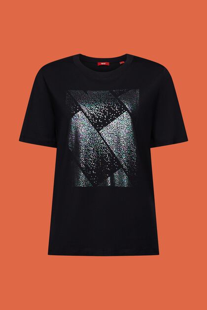 T-shirt z holograficznym nadrukiem