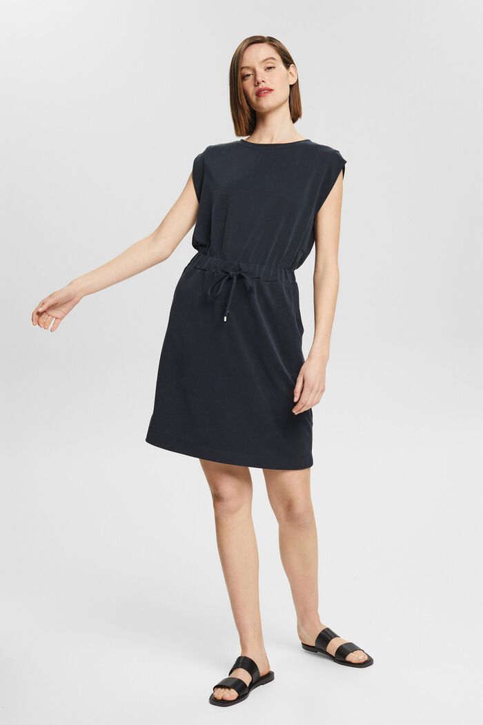 Z włóknem TENCEL™: sukienka z troczkiem, BLACK, detail image number 5