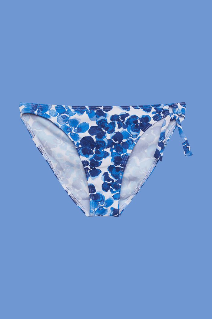 Z recyklingu: wzorzysty dół od bikini, BLUE, detail image number 3
