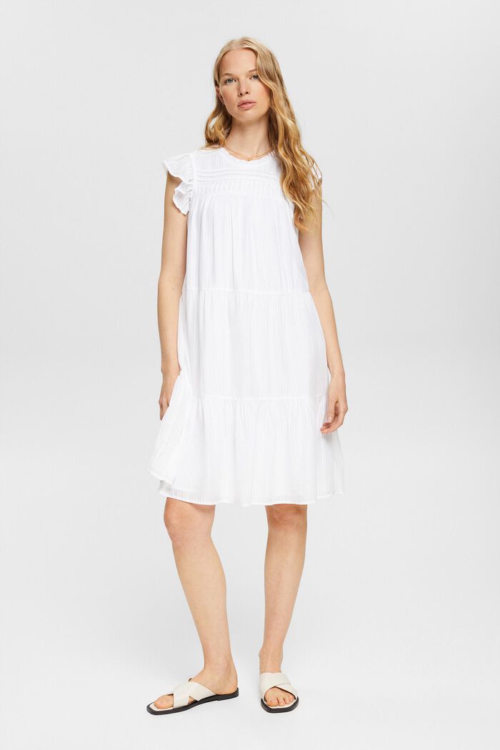 Sukienka w delikatne paski, WHITE, detail image number 5