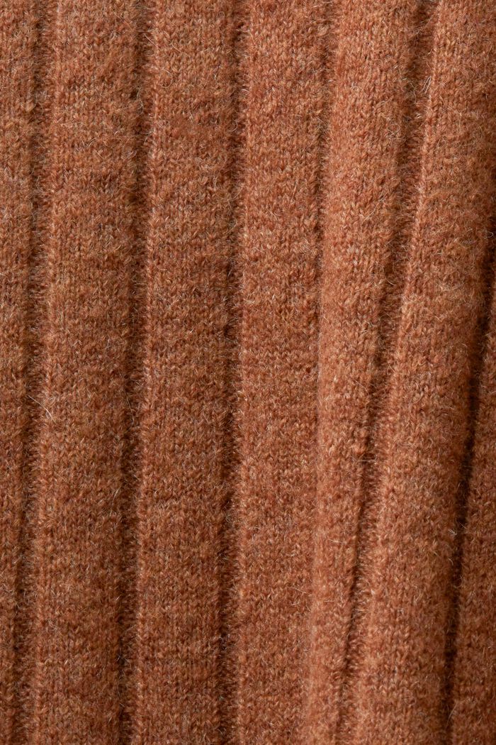 Sweter z prążkowanej dzianiny, BARK, detail image number 5