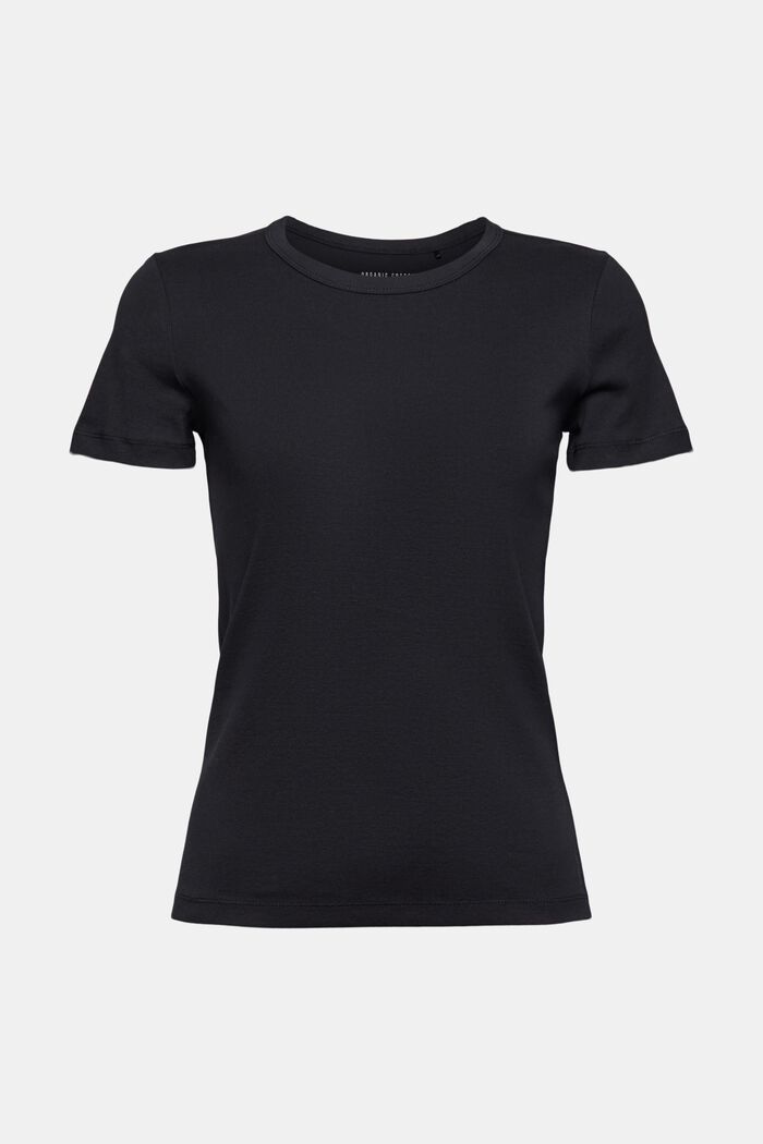 Koszulka z jerseyu w 100% z bawełny organicznej, BLACK, overview