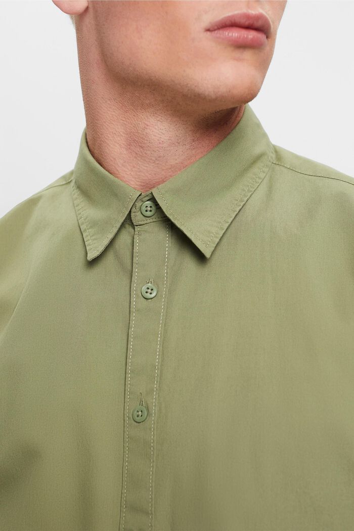 Koszula z ekologicznej bawełny z krótkimi rękawami, LIGHT KHAKI, detail image number 2