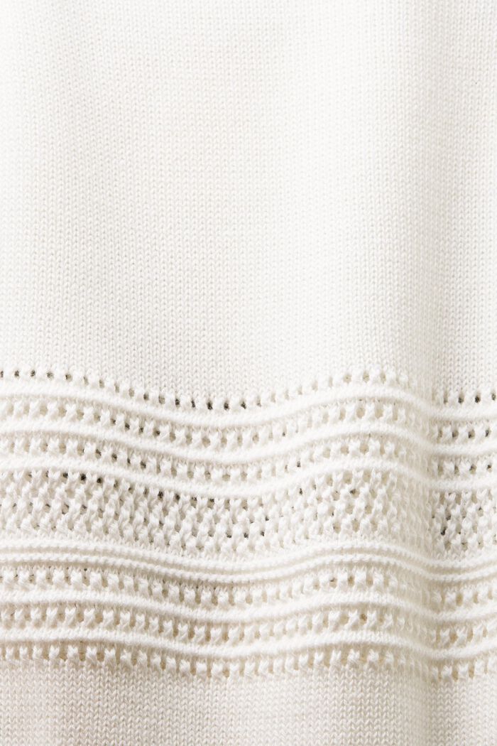 Sweter bez rękawów z siateczki, OFF WHITE, detail image number 5