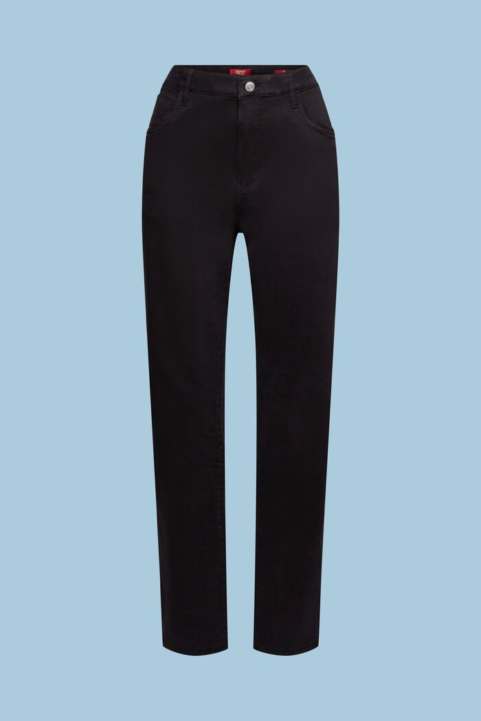 Spodnie z diagonalu, fason slim fit, BLACK, detail image number 6