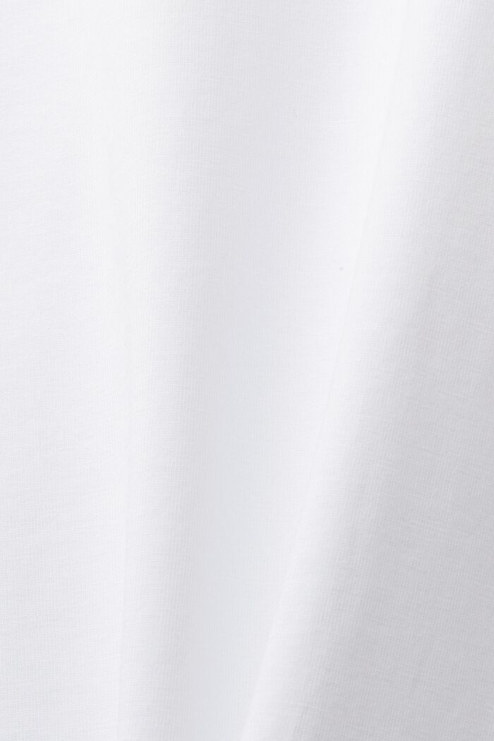 T-shirt z dżerseju z bawełny pima, WHITE, detail image number 5