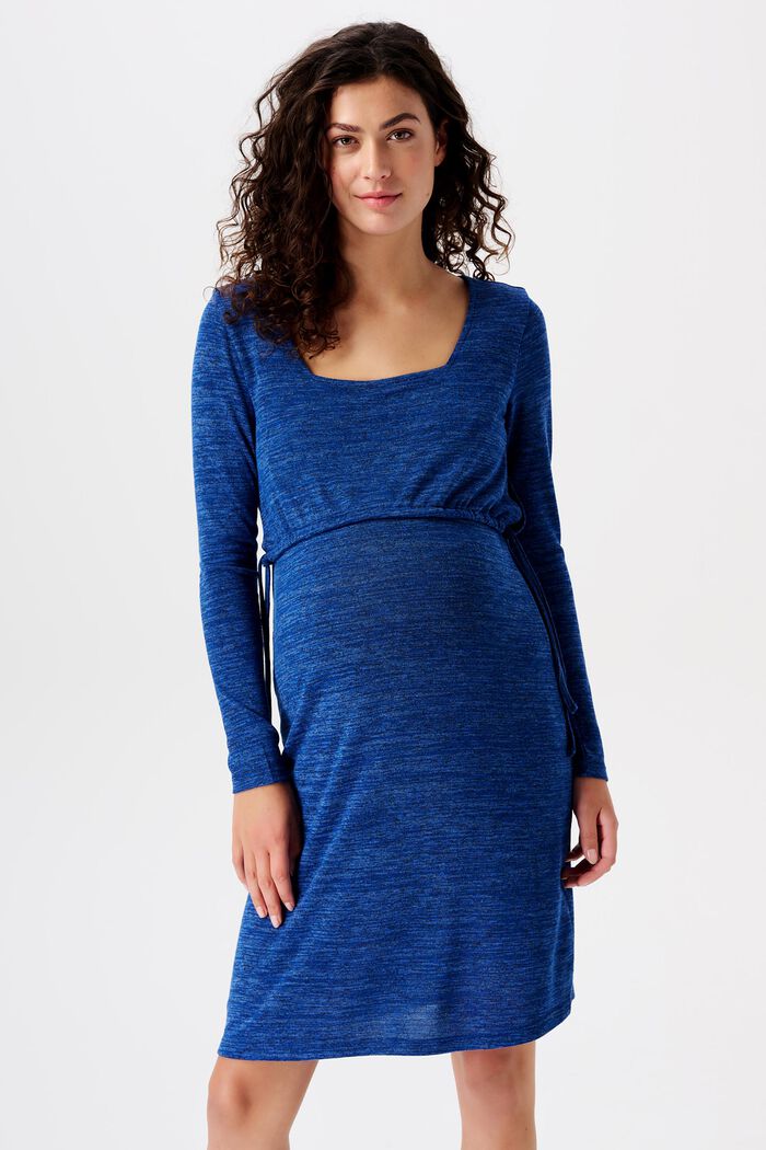 MATERNITY Ciążowa sukienka z dzianiny z funkcją karmienia, ROYAL BLUE, detail image number 0