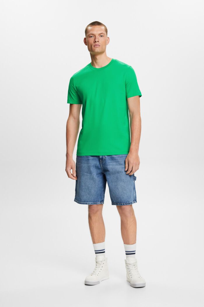 T-shirt z dżerseju z bawełny pima, GREEN, detail image number 5
