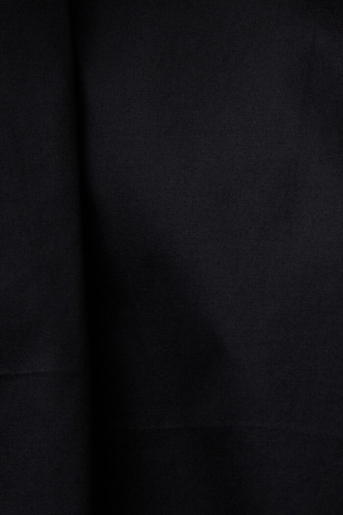 Koszula z długim rękawem z popeliny, BLACK, detail image number 5