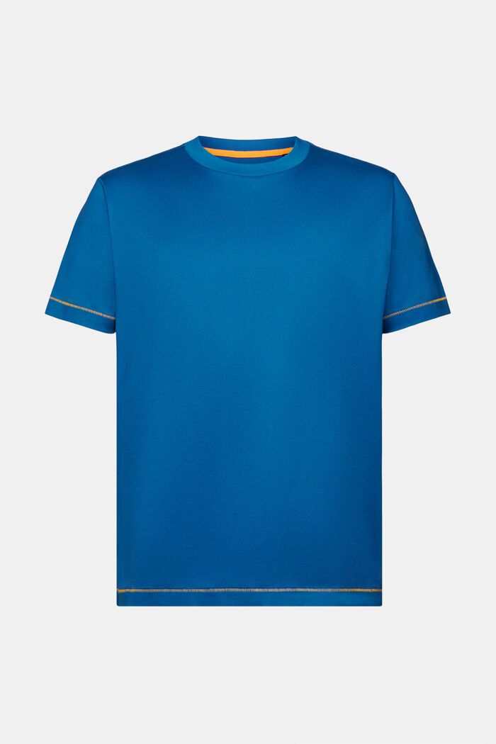 T-shirt z okrągłym dekoltem, 100% bawełny, DARK BLUE, detail image number 5