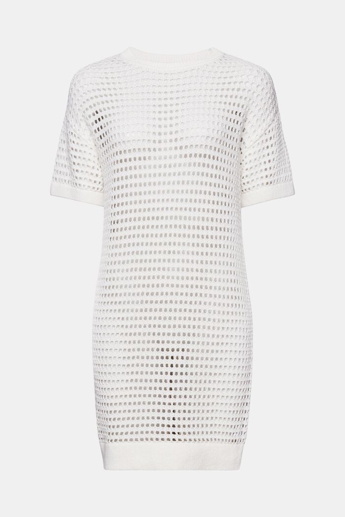 Ażurowa sukienka mini, OFF WHITE, detail image number 7