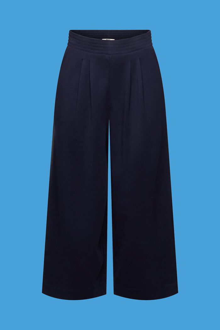Skrócone spodnie z dżerseju, 100% bawełna, NAVY, detail image number 6