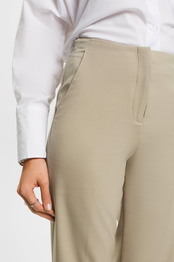 Skrócone spodnie w biznesowym stylu, DUSTY GREEN, detail image number 2