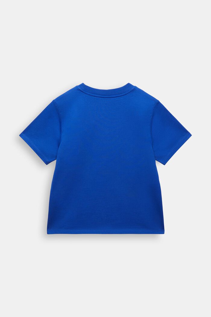 Logowany T-shirt z bawełnianego dżerseju, BRIGHT BLUE, detail image number 3