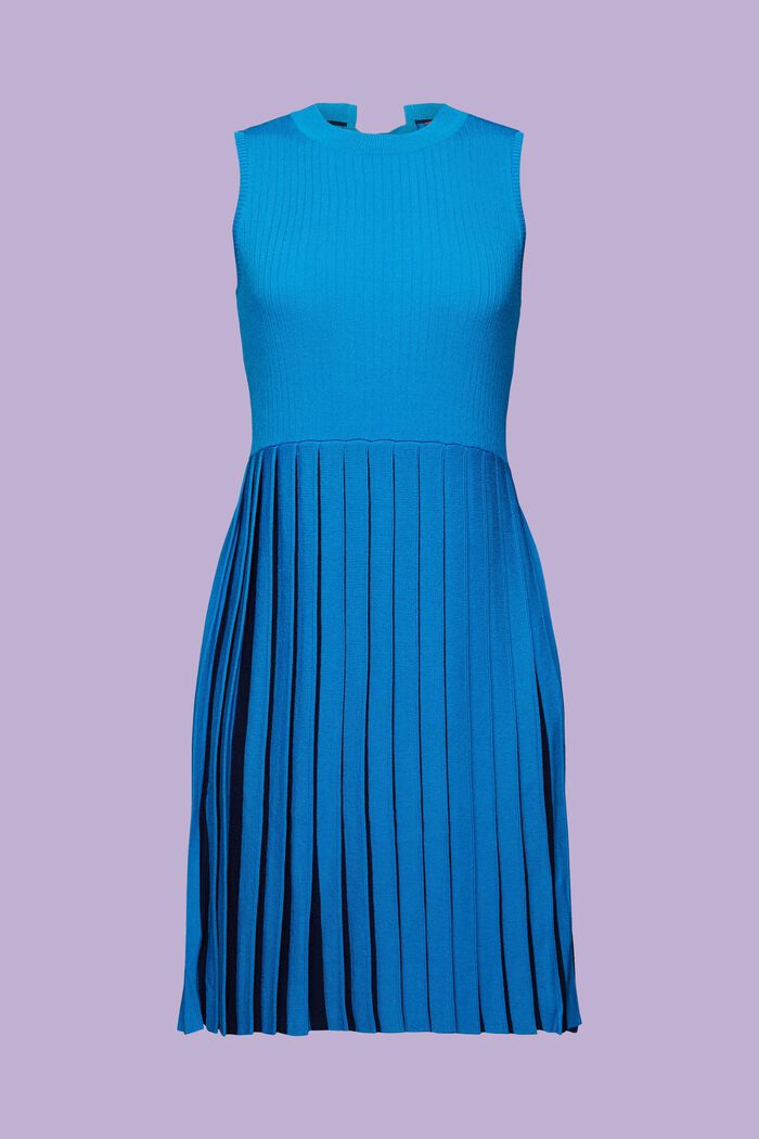 Dzianinowa sukienka mini, BLUE, detail image number 6