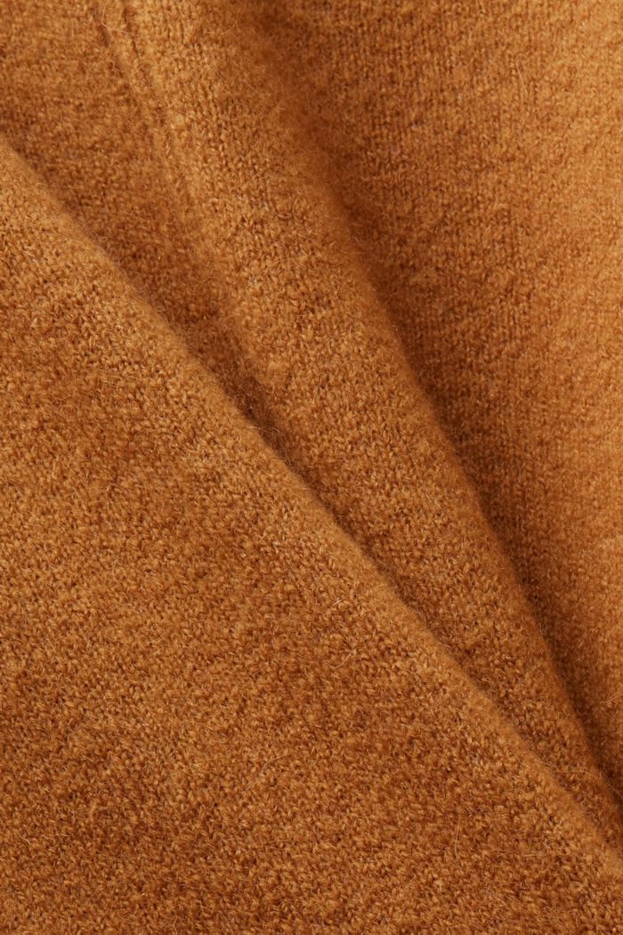 Sweter z półgolfem, CARAMEL, detail image number 5