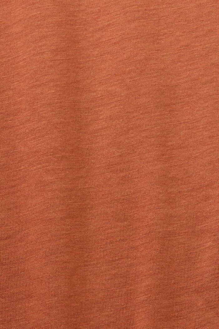 Dżersejowy sweter z golfem z mieszanki bawełnianej, TERRACOTTA, detail image number 5