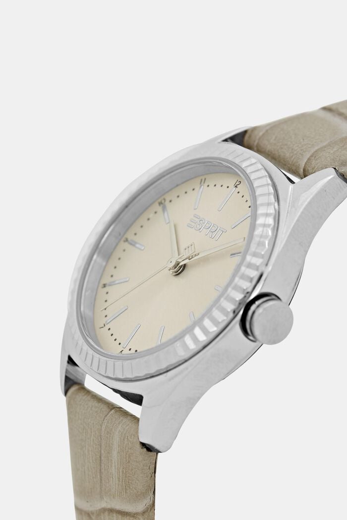 Watch with Leather, GREY, detail image number 1