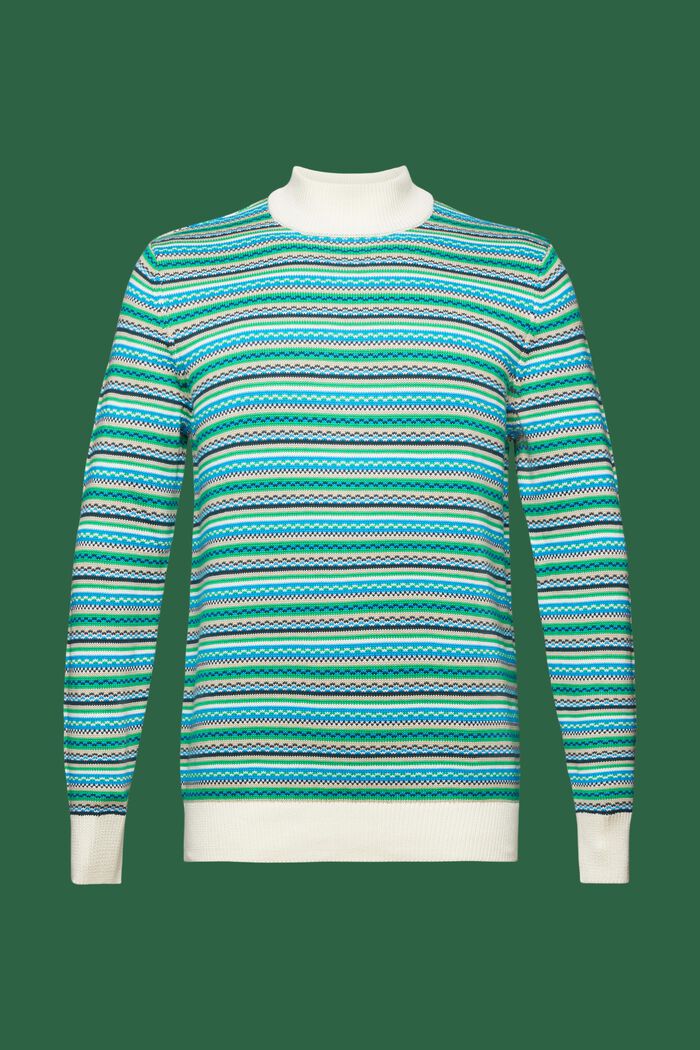 Żakardowy sweter z półgolfem z bawełny, ICE, detail image number 7