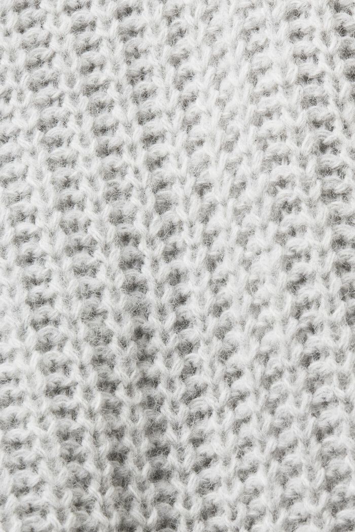 Sweter z prążkowanej dzianiny, LIGHT GREY, detail image number 5