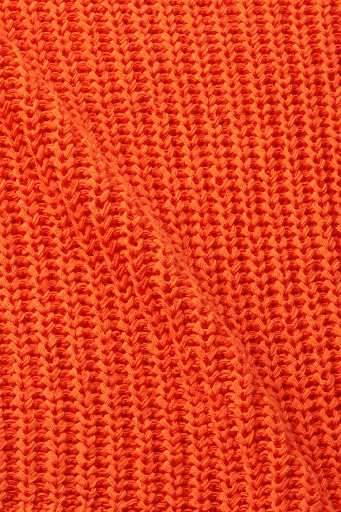 Ażurowy sweter, ORANGE RED, detail image number 5
