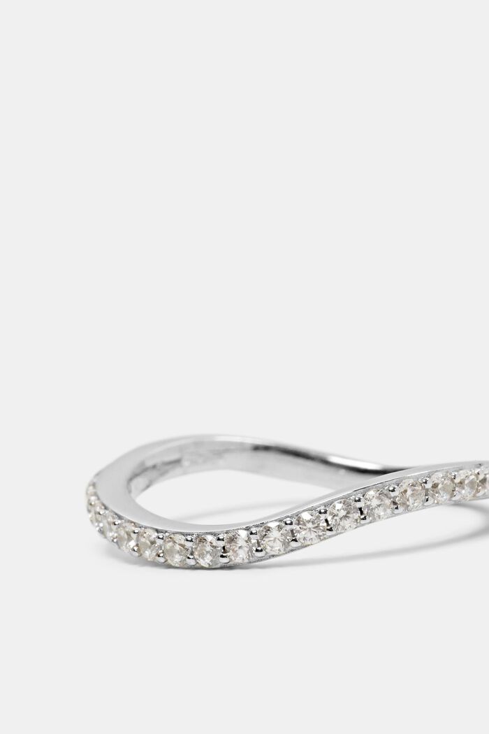 Falowany pierścionek ze srebra sterling, SILVER, detail image number 1