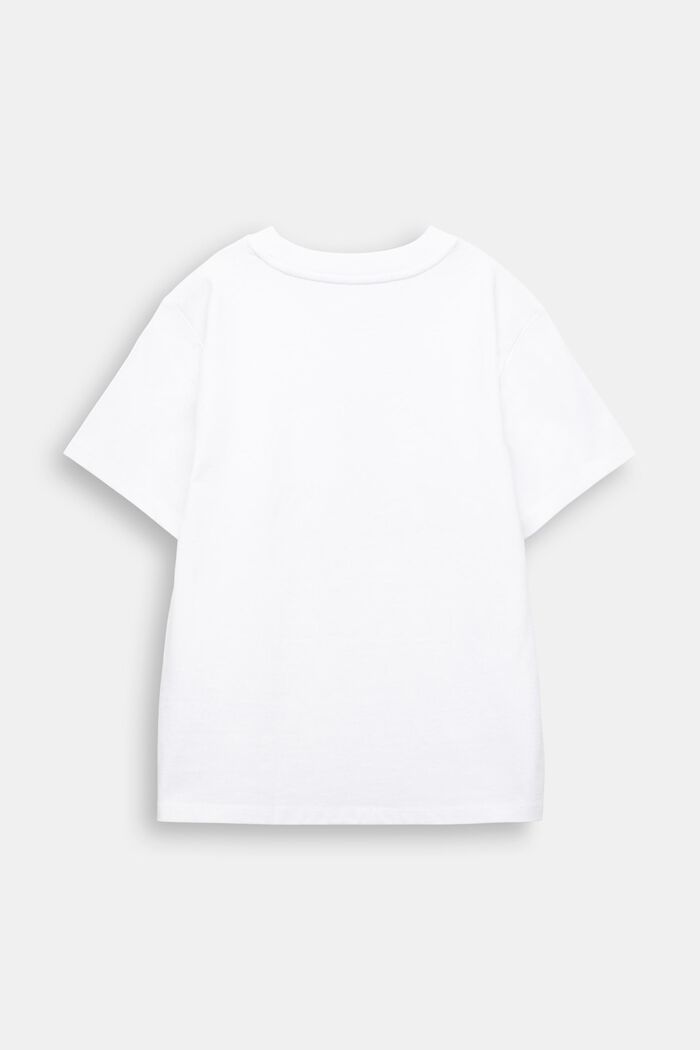 Graficzna koszulka z bawełnianego dżerseju, WHITE, detail image number 2
