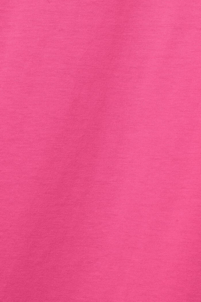 Bluza unisex z logo z bawełnianego polaru, PINK FUCHSIA, detail image number 7