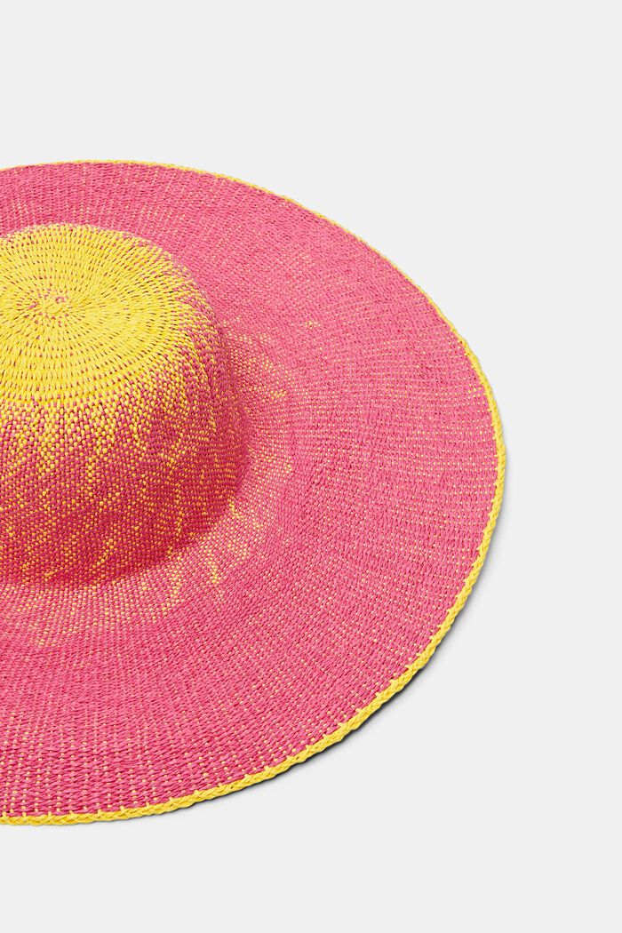 Dwukolorowy kapelusz ombré, PINK FUCHSIA, detail image number 1