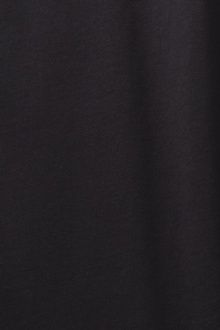 T-shirt bez rękawów z cekinami i nadrukiem, BLACK, detail image number 5