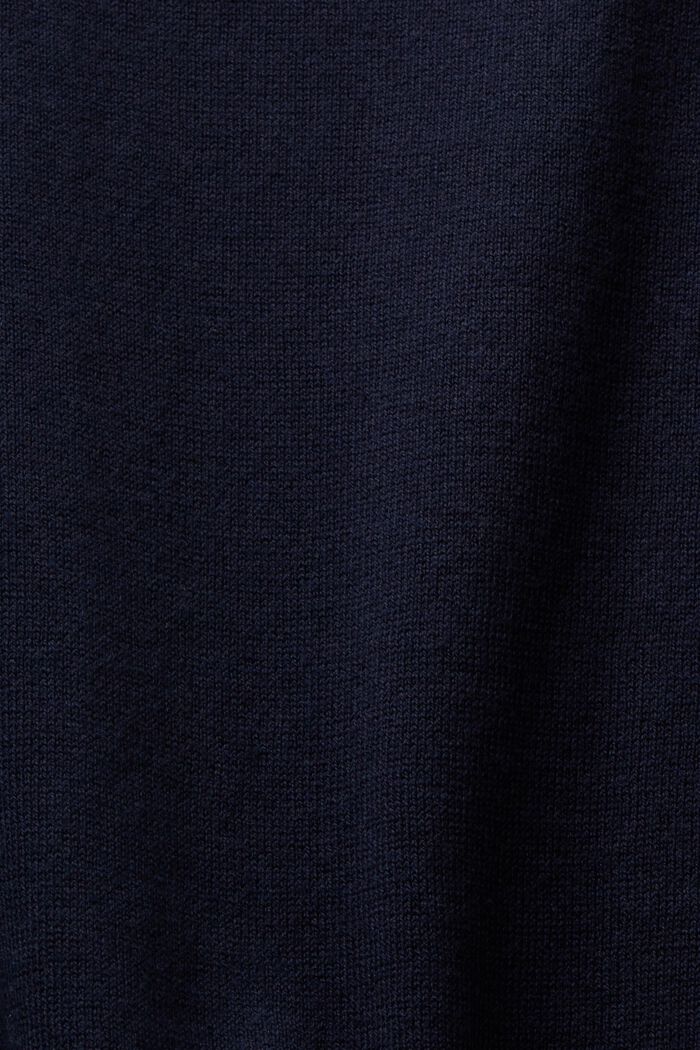 Bawełniany sweter z dekoltem w serek, NAVY, detail image number 4