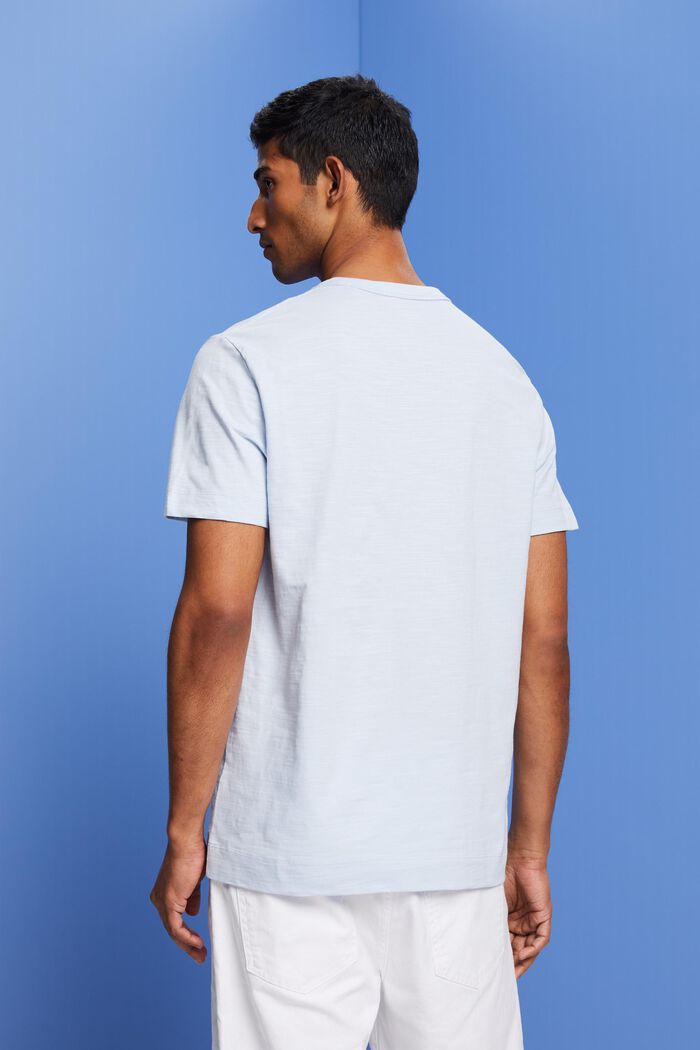 T-shirt z dżerseju z nadrukiem na piersi, 100% bawełna, PASTEL BLUE, detail image number 3