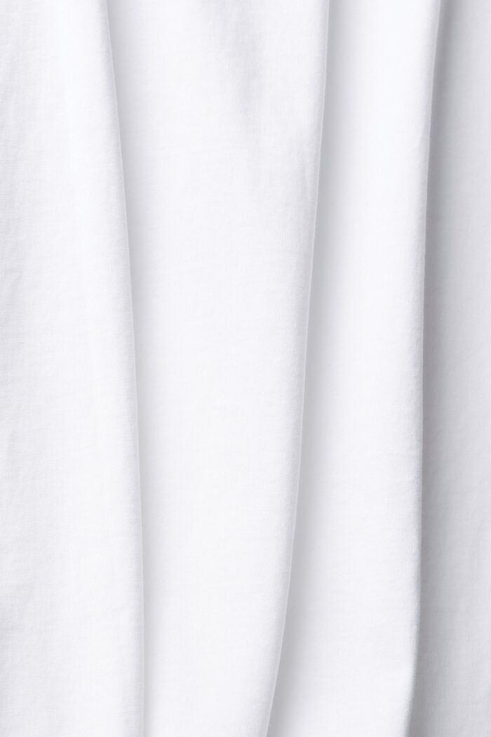 T-shirt z jerseyu z nadrukiem na przodzie, WHITE, detail image number 1