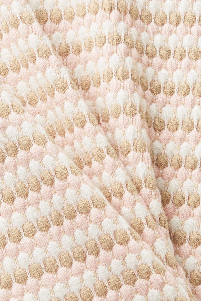 Kolorowy sweter, mieszanka z bawełną, SAND, detail image number 4