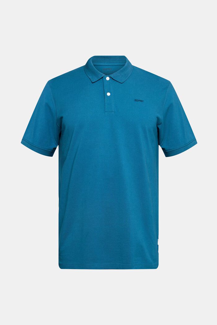 Koszulka polo z piki bawełnianej, PETROL BLUE, detail image number 2