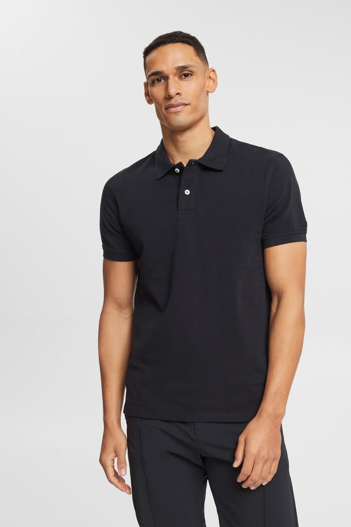 Koszulka polo, fason slim fit, BLACK, detail image number 0