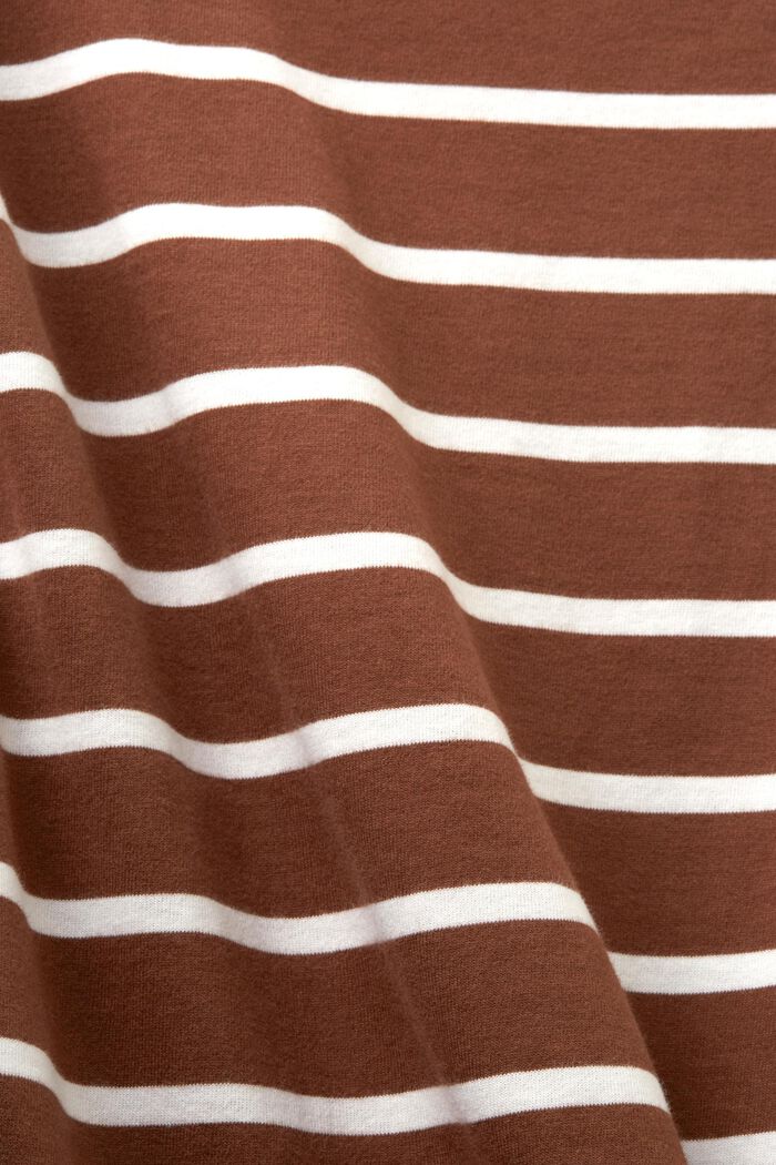 Bluzka z długim rękawem z bawełnianego jerseyu w paski, TOFFEE, detail image number 5